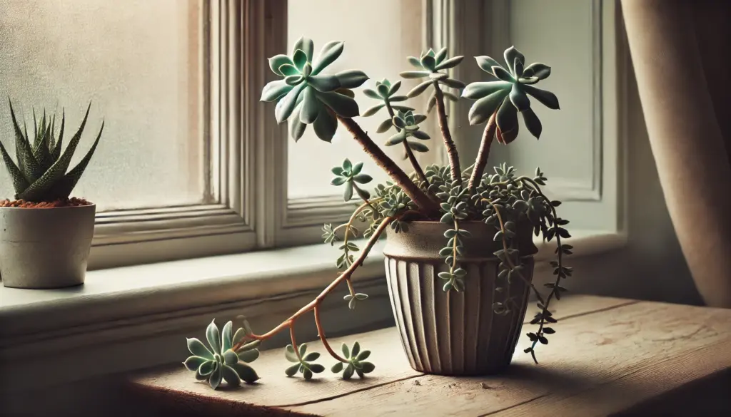 多肉植物の徒長を仕立て直し